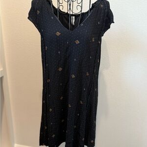 Gentle Fawn Black and Gold Mini Dress